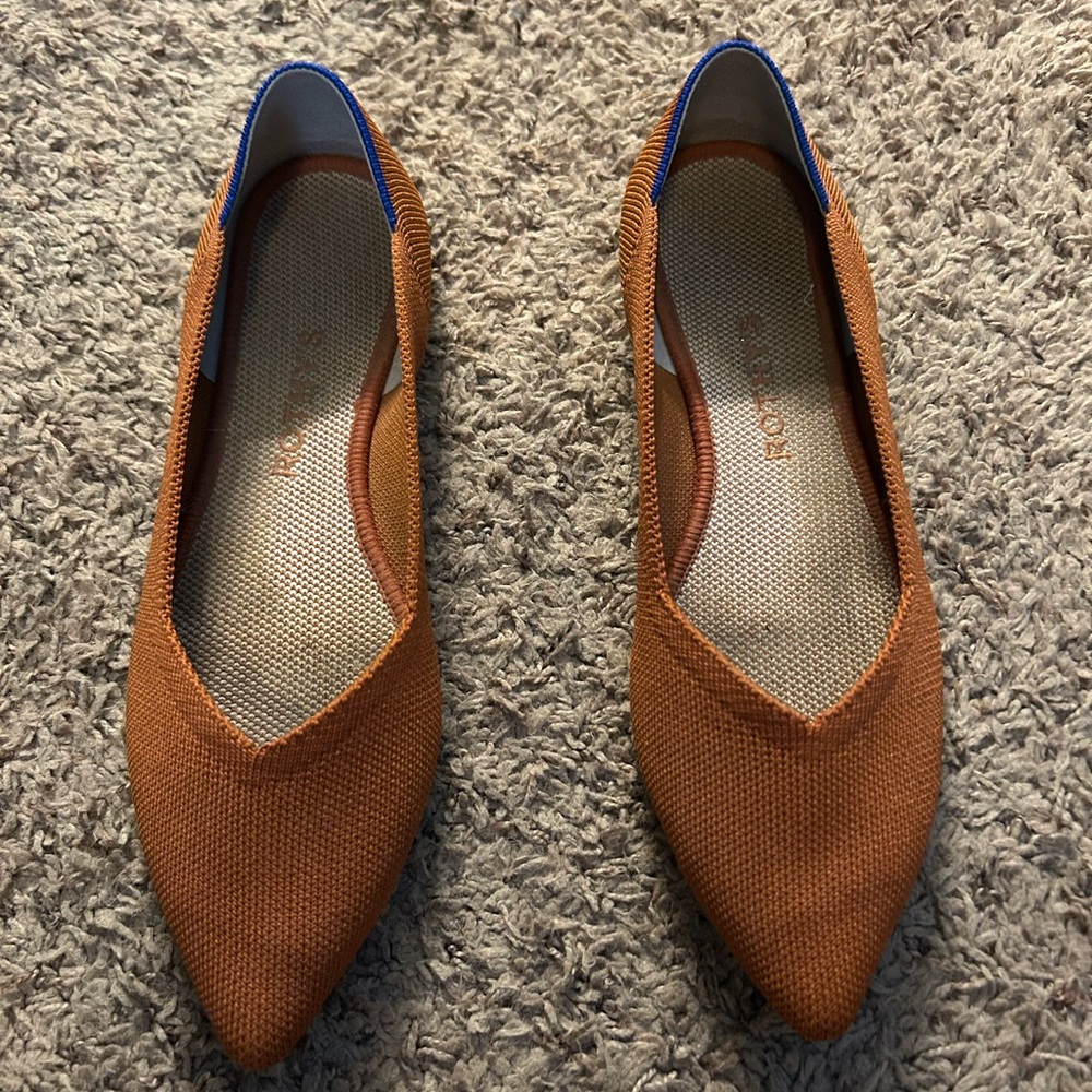 Rothy's Women's Burnt Orange Point Flats